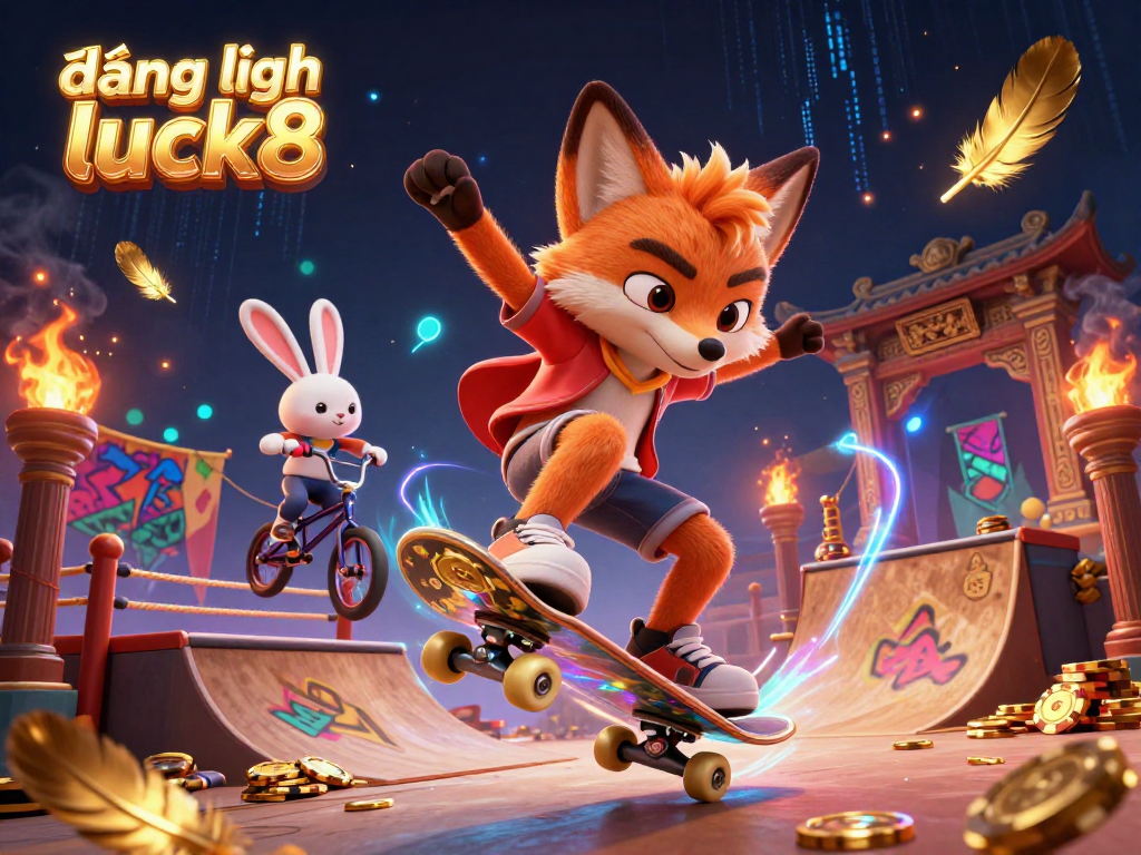 Engage with exciting gameplay at đăng nhập luck8 in a dynamic cartoon casino scene.