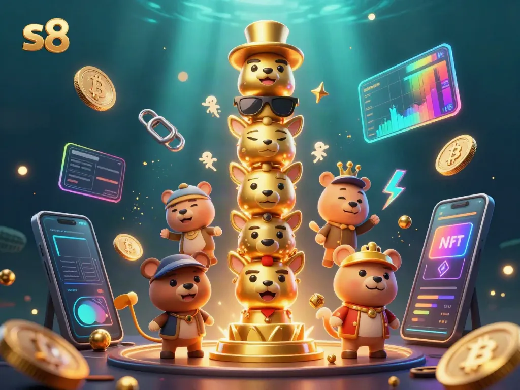 Experience thrilling gameplay in the colorful s8 casino scene ignited with vibrant lights and animated characters.