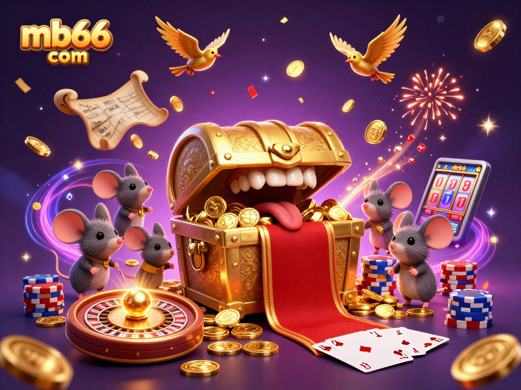 Win big at mb66 com with adventurous treasure chest and colorful casino games in 3D!