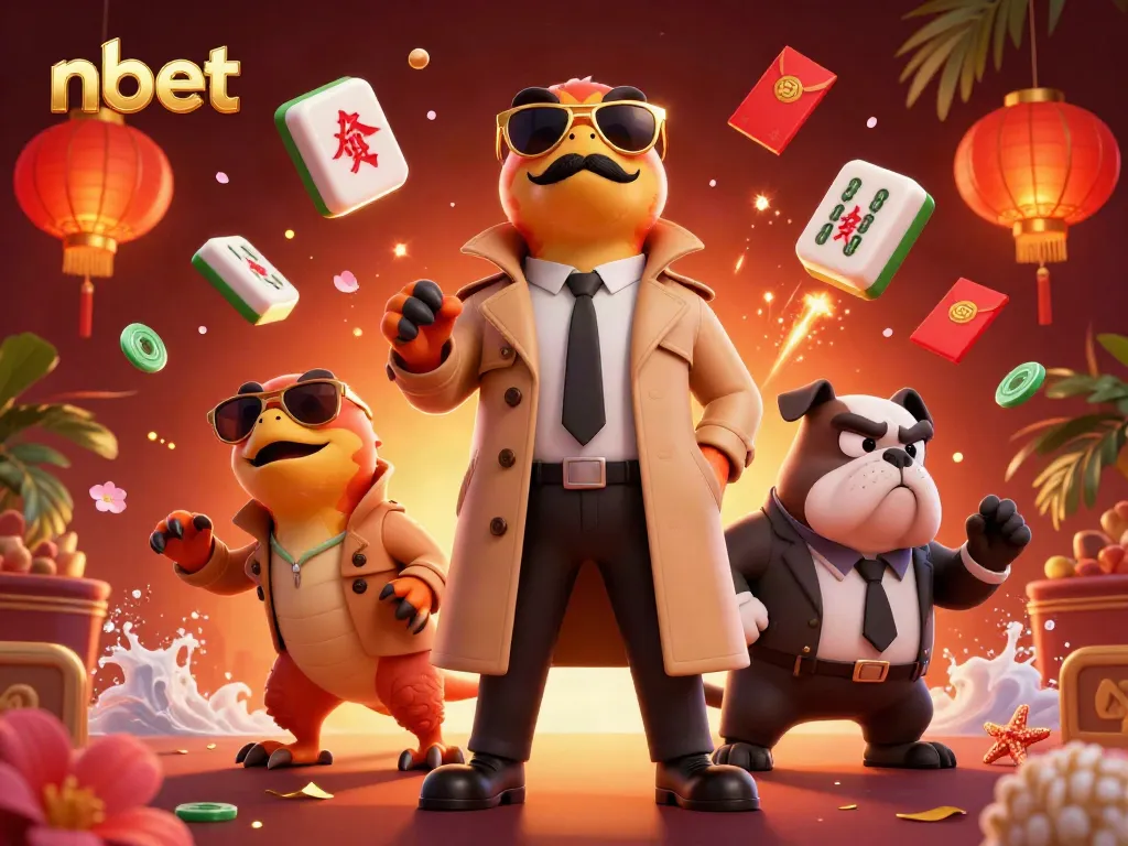 Win big with nbet in this vibrant casino scene featuring raptors disguised to enter VIP lounges.