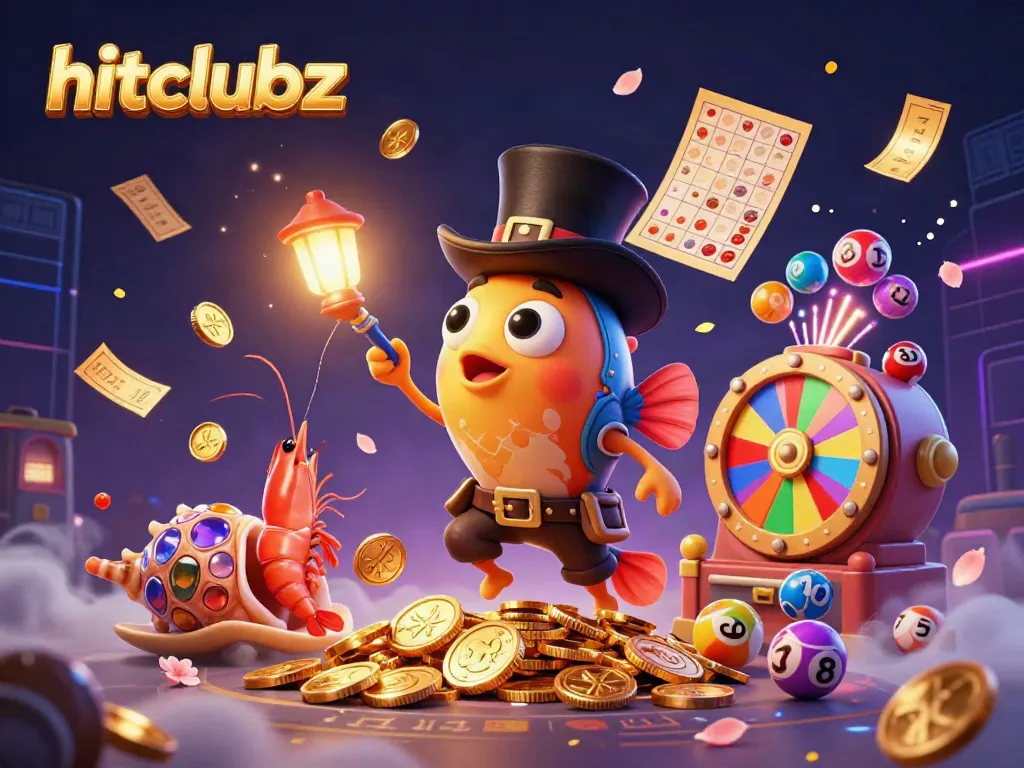 Experience vibrant gaming action with hitclubz featuring colorful gaming elements and animated characters in a lively underwater scene.